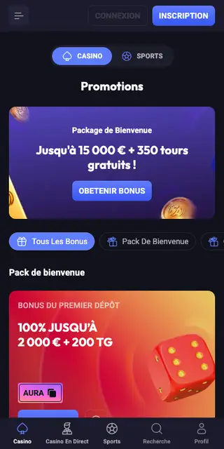 Promotions sur mobile